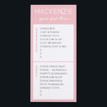 Chores Routine AM PM Daily To Do List Pink Magnetic Notepad<br><div class="desc">Simple but organized and useful chore chart and responsibility tracker checklist on a magnetic notepad with sections for morning and afternoon or evening routines to make it easy to read and more inspiring than one long list. Change the titles of each section to suit your own daily needs, and edit...</div>