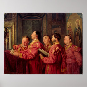 Choristers in the Church, 1870 Poster