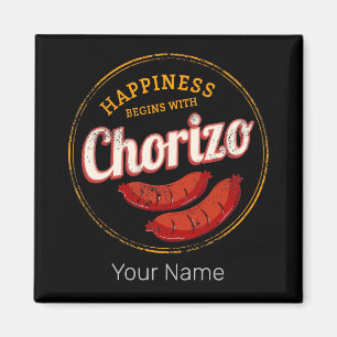 Chorizo Retro Sausage Vintage BBQ Gourmet Barbecue Magnet