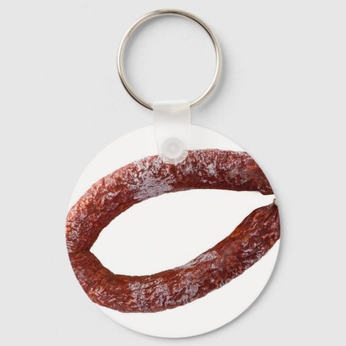 Chorizo sausage isolated as Cut Keychain