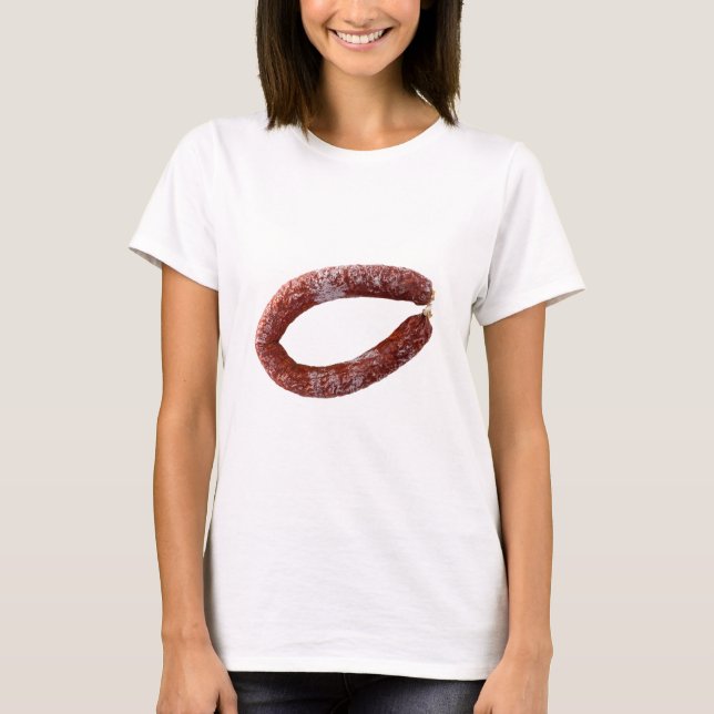 Chorizo sausage isolated as Cut T-Shirt (Front)