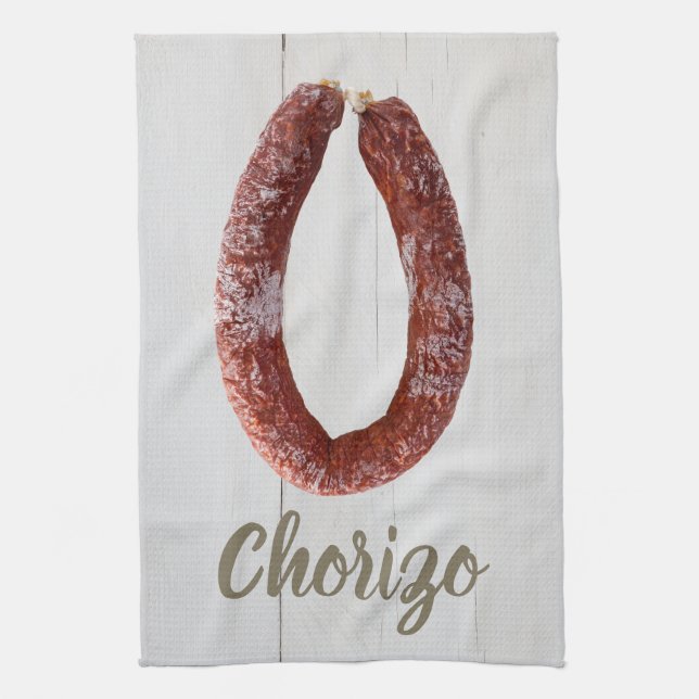 Chorizo Sausage Kitchen Towel (Vertical)