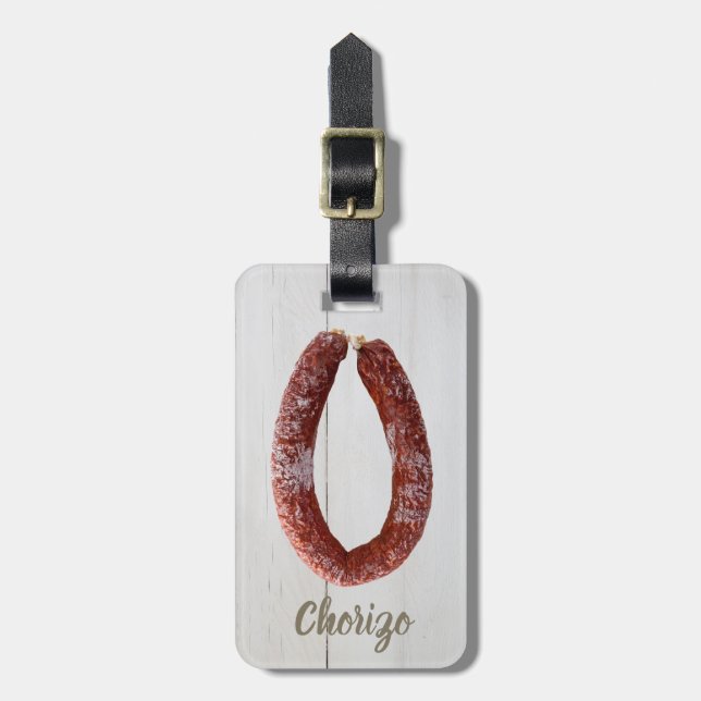 Chorizo Sausage Luggage Tag (Front Vertical)