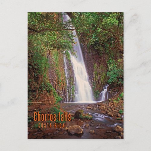 Chorros falls Costa Rica Postcard