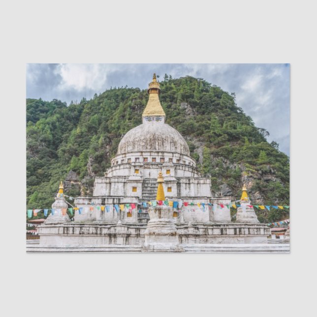 Chorten Kora - Eastern Bhutan, Himalaya, Asia Tissue Paper (Front)
