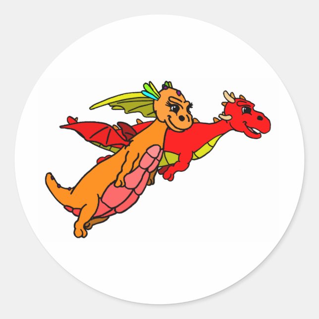 Chortle and Flitter Classic Round Sticker (Front)