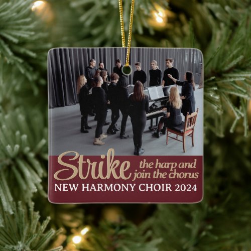Chorus Choir Merry Christmas Singer Music Photo    Ceramic Ornament