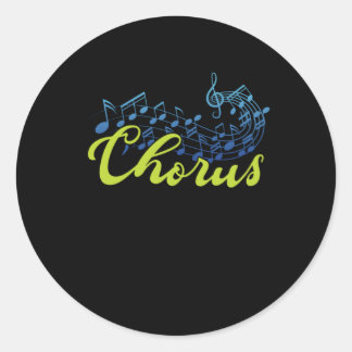 Chorus Choir Notes Conductor Choral Music Gift Classic Round Sticker