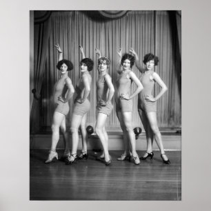 Chorus Girls, 1927. Vintage Photo Poster