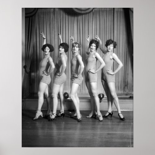 Chorus Girls 1927 Vintage Photo Poster
