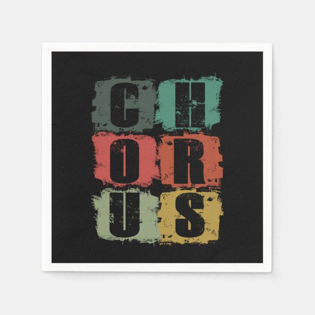 Chorus Member Choir Singer Choral Music Sing Gift Napkins (Front)