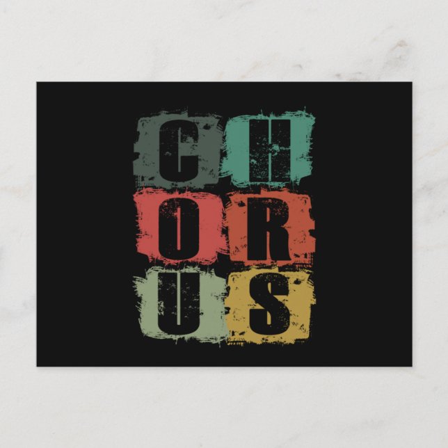 Chorus Member Choir Singer Choral Music Sing Gift Postcard (Front)