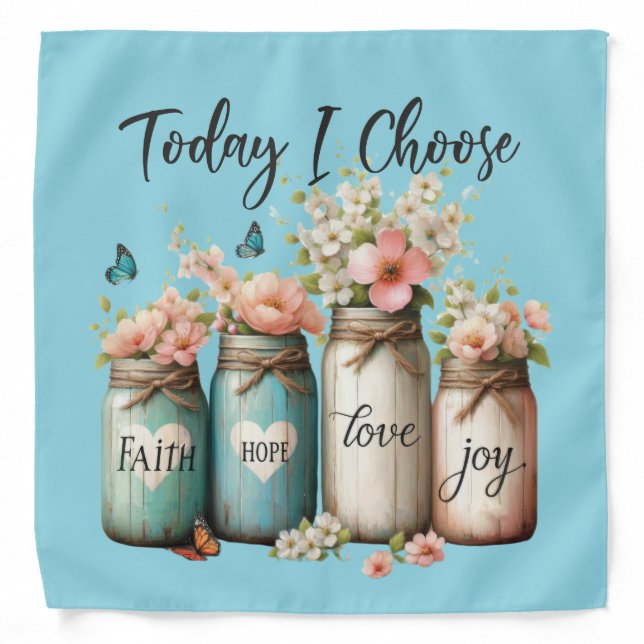 Chose Faith, Hope, Love, Faith Bandana (Front)