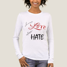 Chose Love over Hate Positive Message White