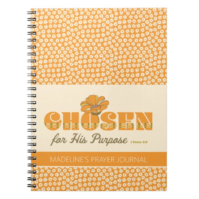 Chosen 1 Peter 2:9 Retro Prayer Journal (Front)