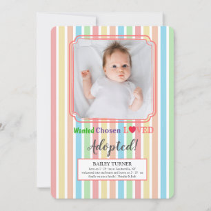 Chosen and Loved Photo Adoption Announcement