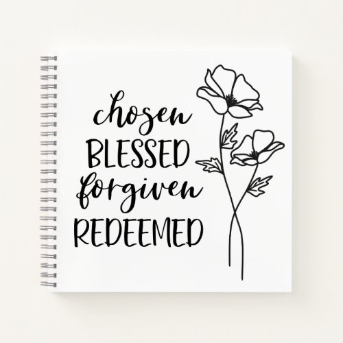 Chosen Blessed Forgiven Redeemed Journal