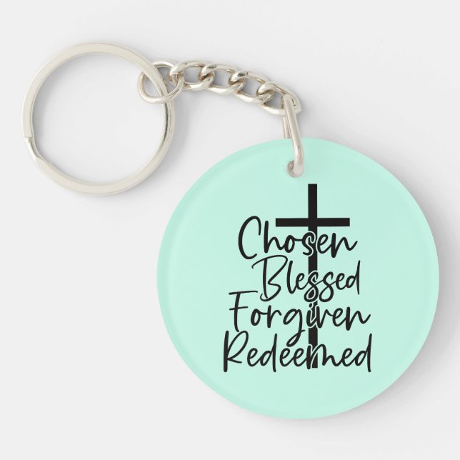 Chosen Blessed Forgiven Redeemed Keychain (Front)