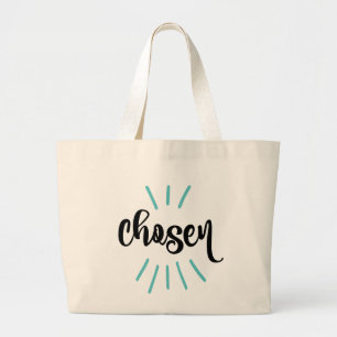 Chosen Blue Infant Kids Adoption Day Large Tote Bag