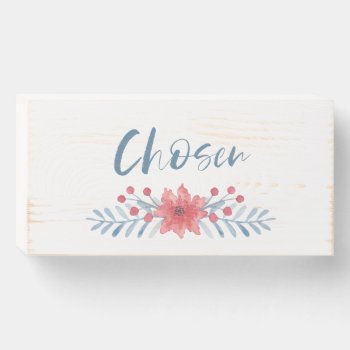 Chosen Blue Infant Kids Adoption Day Wooden Box Sign by GroovyFinds at Zazzle