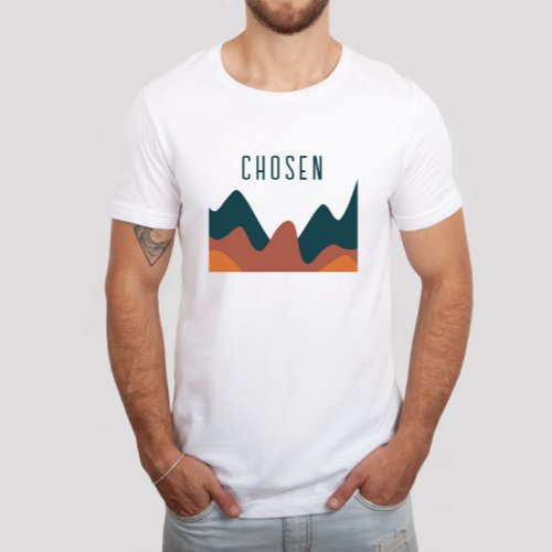 Chosen Burnt Orange Abstract Christian Faith T_Shirt