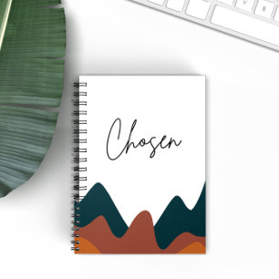 Chosen Burnt Orange Mountain Christian Faith Notebook