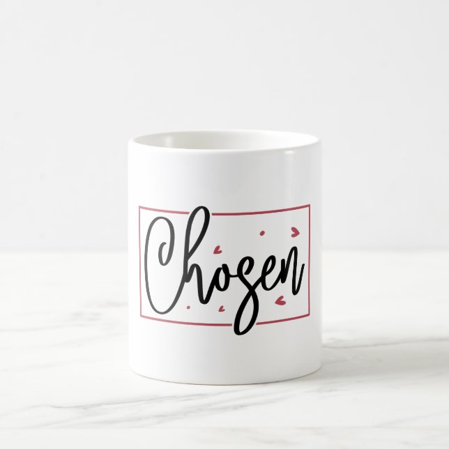 Chosen Christian Mug with Red Heart Design (Center)