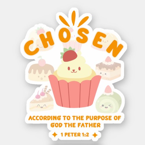 Chosen Cupcake Bible Decal Custom Cut Sticker