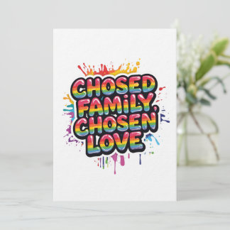 Chosen Family Chosen Love – LGBTQ+ Pride Rainbow Invitation