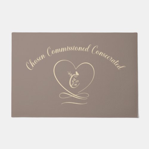 Chosen MinkCream Love Letter Design Doormat