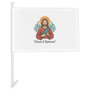 Chosen & Redeemed Christian Vintage Jesus T-Shirt Car Flag
