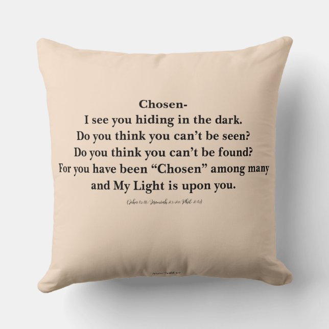 CHOSEN - Throw Pillow (Back)