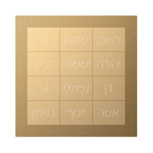 Choshen Mishpat - the Biblical Priestly Breastplat Metal Print