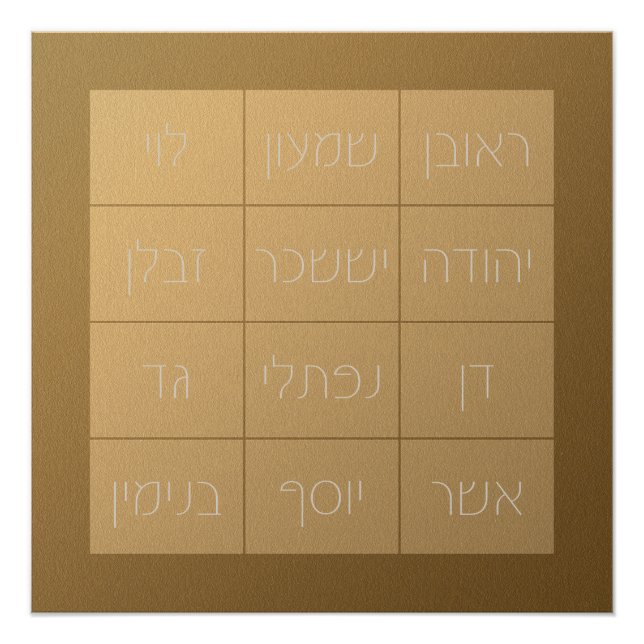 Choshen Mishpat - the Biblical Priestly Breastplat Poster (Front)
