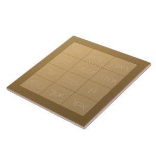 Choshen Mishpat the Biblical Priestly Breastplate Ceramic Tile
