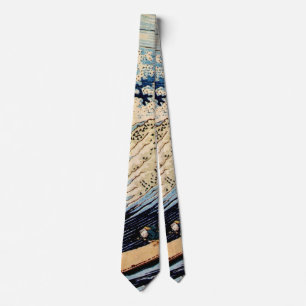 Choshi in the Simosa province by Katsushika Hokusa Neck Tie