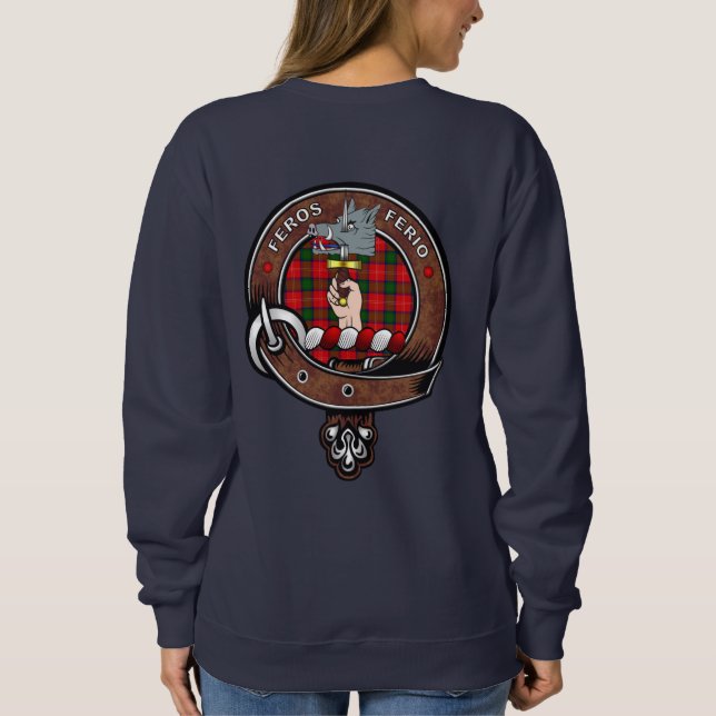 Chosholm Clan Badge & Tartan Women's Sweatshirt (Back)