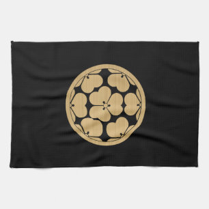 Chosokabe Mon Japanese samurai clan Kitchen Towel