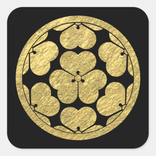 Chosokabe Mon Japanese samurai clan Square Sticker