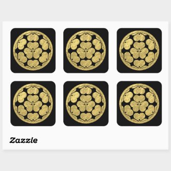 Chosokabe Mon Japanese Samurai Clan Square Sticker Zazzle chosokabe-mon-japanese-samurai-clan-square-sticker-zazzle
