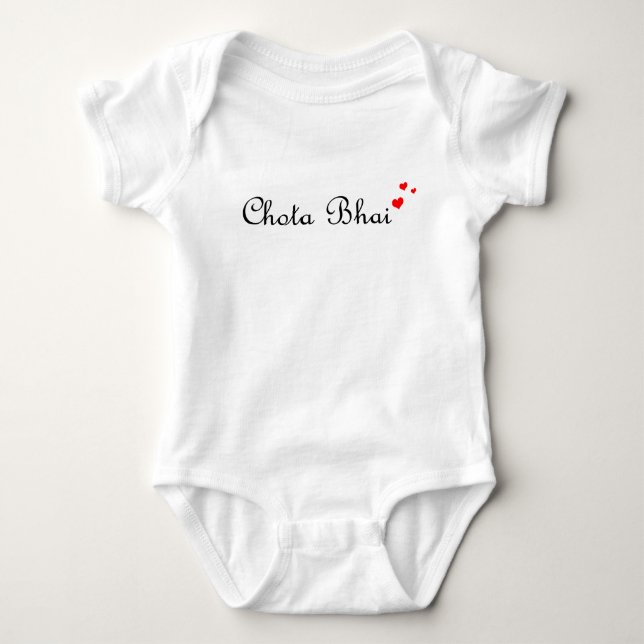 Chota Bhai | Little Brother | Desi Urdu Hindi Baby Bodysuit (Front)