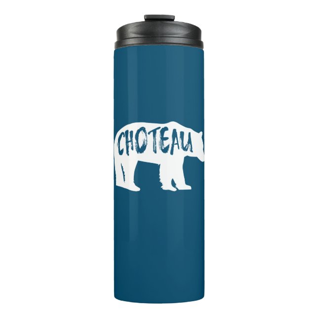Choteau Montana Bear Thermal Tumbler (Front)
