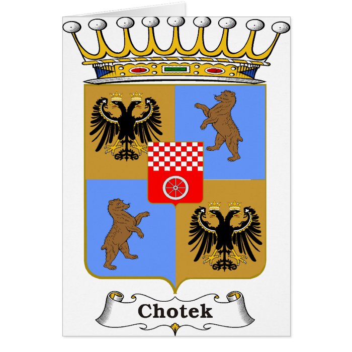 Chotek Family Hungarian Coat of Arms Cards