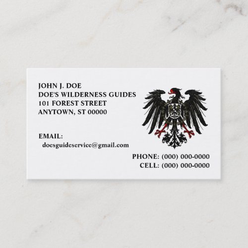 CHOUGH SHIELD OUTDOOR SERVICES  BUSINESS CARD