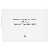 Chourara tannery, Fez Cards (Back Horizontal)
