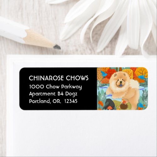 Chow Bluebirds Return Address Label Customize