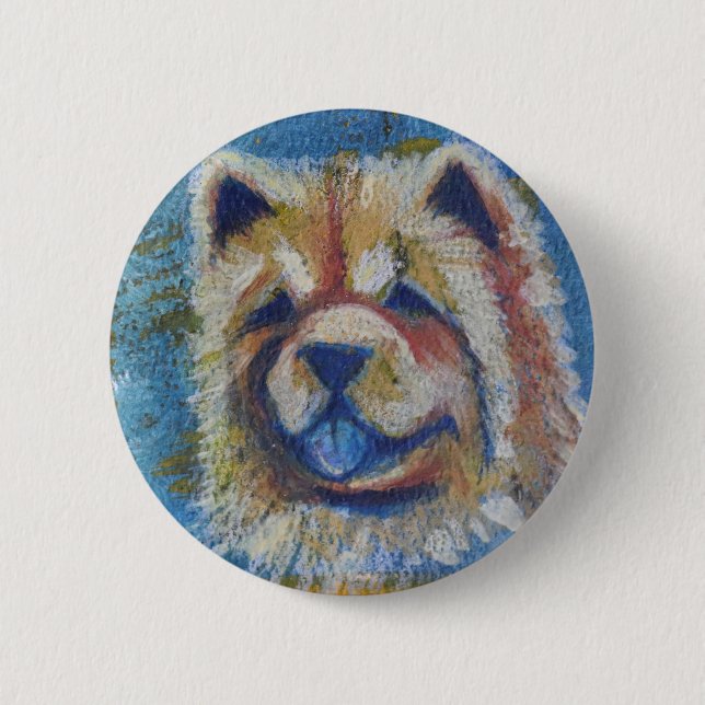 Chow Chow Abstract                                 Button (Front)