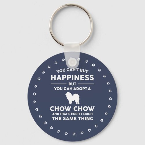 Chow Chow Adoption Happiness Keychain