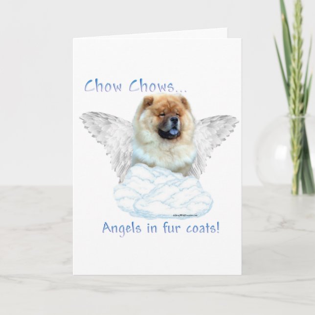 Chow Chow Angel Holiday Card (Front)