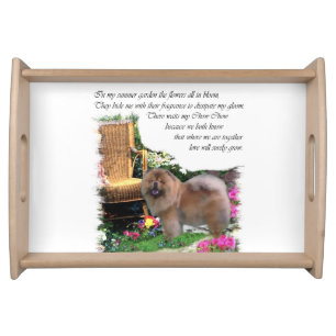 Chow Chow Art Summer Garden Serving Tray